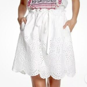 Johnny Was 4 Love And Liberty Eyelet Skirt XS